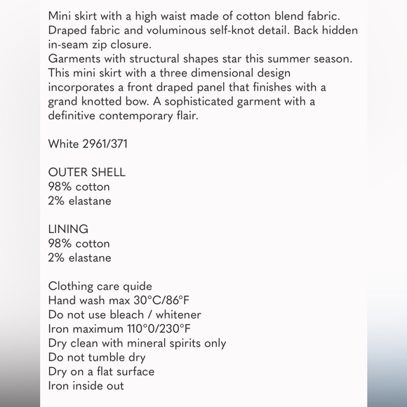 ZARA KNOTTED MINI SKIRT ZW COLLECTION - Picture 6 of 6